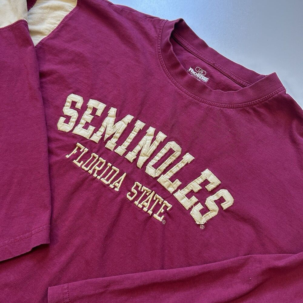 Vintage Florida State University FSU Seminoles Long Sleeve T Shirt Tee Sz L Vtg